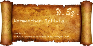 Wermescher Szilvia névjegykártya